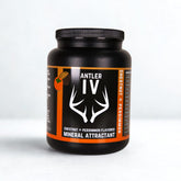 Whitetail Hill Antler IV mineral attractant jug front view highlighting chestnut persimmon formula.