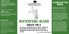 Flooded field with Whitetail Hill Waterfowl Blend attracting waterfowl.
