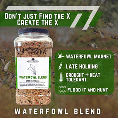 Seeds ready to be planted around a pond or impoundment with Whitetail Hill mix.