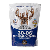 Whitetail Institute 30-06 mineral bottle closeup for deer nutrition.