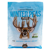 Whitetail Institute Winter Peas Plus seed bag ready for planting, high cold tolerance.