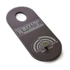 Whiting Farms Hackle Gauge slate for precise hackle sizing in dry fly tying