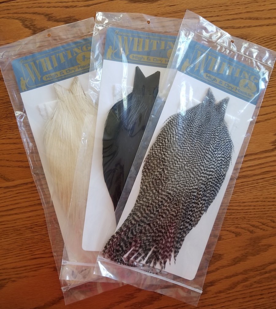 Whiting Farms High & Dry Hackle Cape Light Ginger for versatile dry fly coloring.