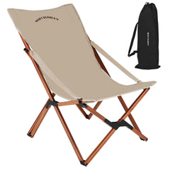 Whitsunday Outdoor Chair khaki folded in bag for easy transport