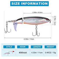 Whopper 6-piece topwater lure kit – size 2