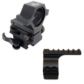 Wicked Lights GEN4 QD mount attached to Picatinny rail for quick detachment.