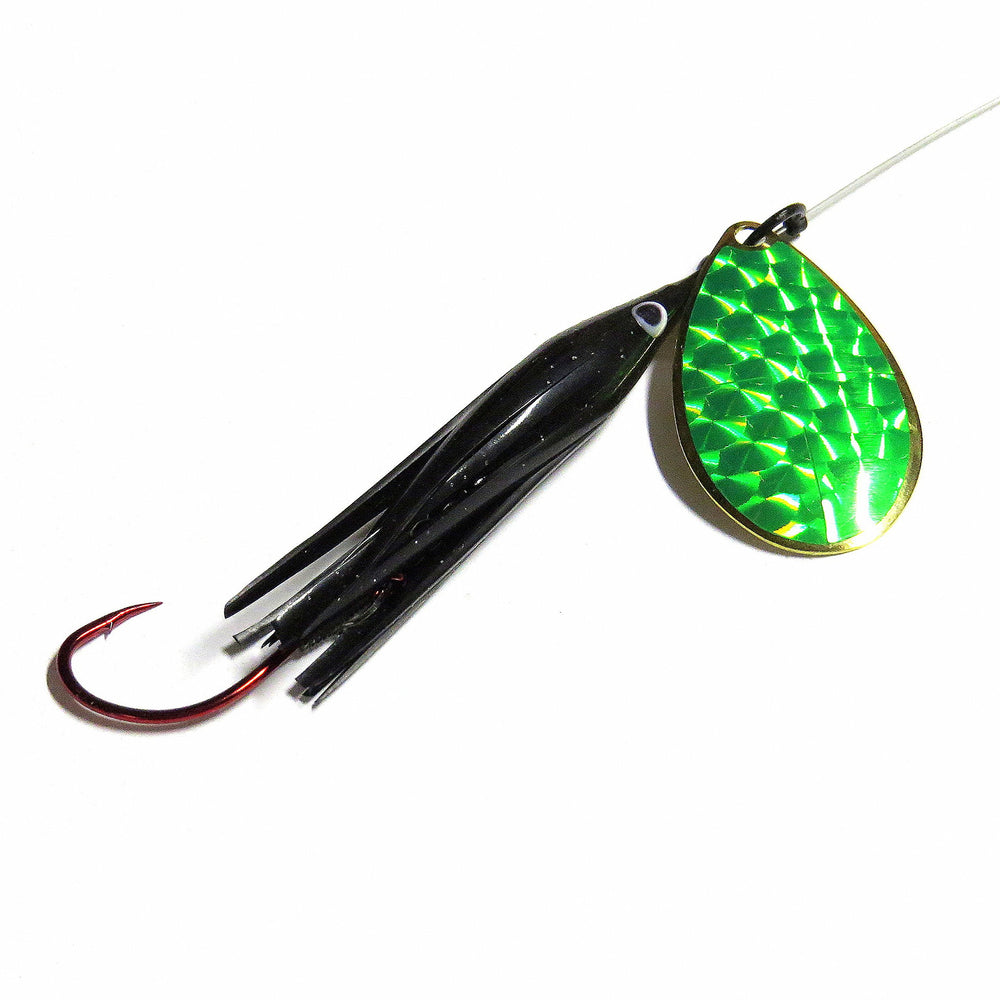 Wicked Lures Black-Green King Killer lure for salmon trolling and multi-species fishing.