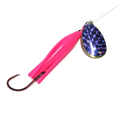 Wicked Lures Pink-Purple lure, ideal for salmon and steelhead trolling