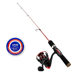 WIDDEN ice fishing rod and reel combo 27-inch size in silver and black