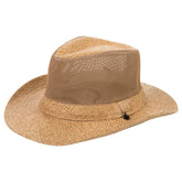 Wide brim Panama straw hat in khaki