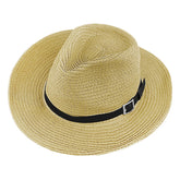 Wide brim straw Panama hat - front view