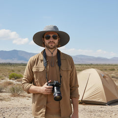 Lightweight 100% nylon outdoor sun hat - material detail