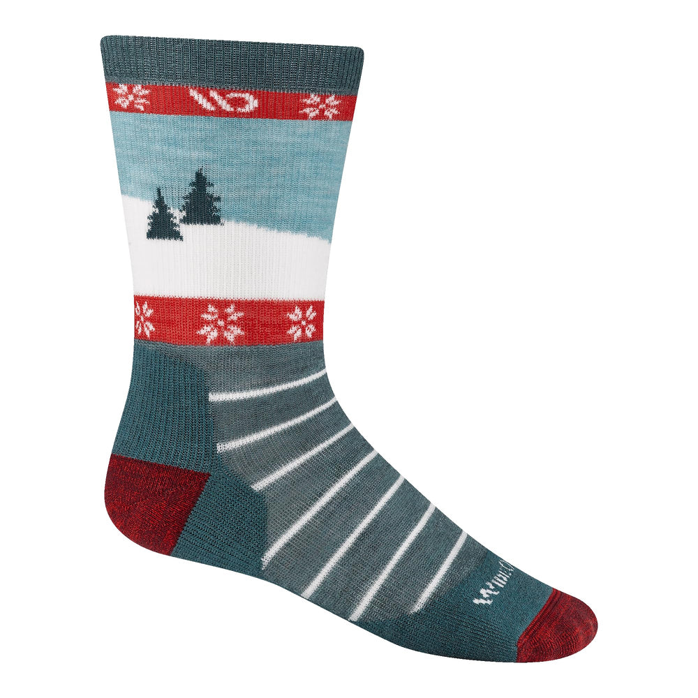 Wide Open 9506 teal sleigh-all-day cushioned crew sock for daily comfort.