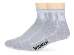Wigwam Cool Lite Quarter Socks 2-Pack in grey, breathable and cushioned for everyday wear