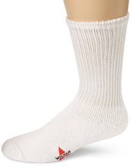 Wigwam King Cotton heavy-weight crew sock in white offers cushioned comfort for daily wear.
