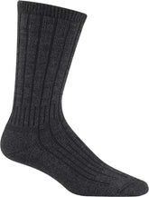 Wigwam Merino Silk Hiker Sock black front view for all-day comfort and warmth.