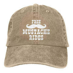 wikjxiz Free Mustache Rides Hat back closure detail provides secure adjustable fit