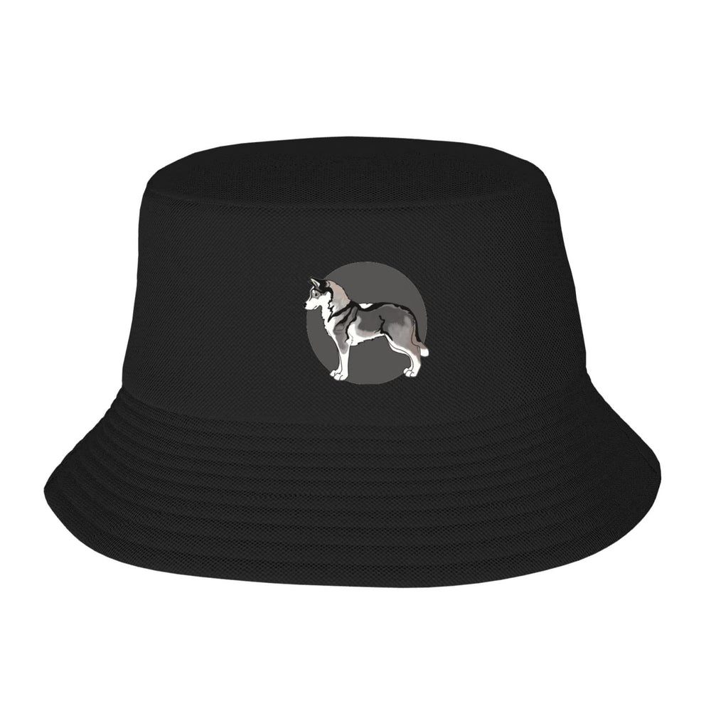 wikjxiz Siberian Husky bucket hat on model for versatile everyday sun protection
