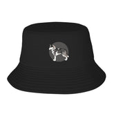 wikjxiz Siberian Husky bucket hat on model for versatile everyday sun protection
