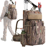 Wild Cedar Bow Hunting Backpack 3.0 front view showing rugged camouflage for all-day hunts