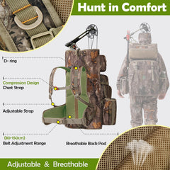 Wild Cedar Bow Hunting Backpack 3.0 side pockets for quick access to water and arrows