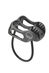 Wild Country Pro Lite belay device in gunmetal for smooth belays and rappels.