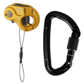 Wild Country Ropeman 2 ascender in gold finish with a clear view of the front.