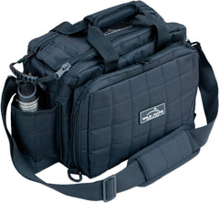 Wild Hare Deluxe Tournament Bag black front view with organized compartments for shells and gear