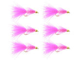 Wild Water bead-head pink woolly bugger size 10 for versatile freshwater fishing.