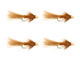 Wild Water cone head Wooly Bugger size 6 in a 4-pack for deeper water fishing.