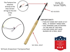 Wild Water rod case shown with strap for easy transport on hikes.