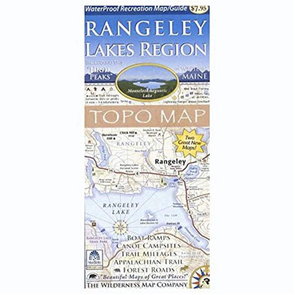 Wilderness Map Rangeley Lakes waterproof map guide for paddling trips and planning