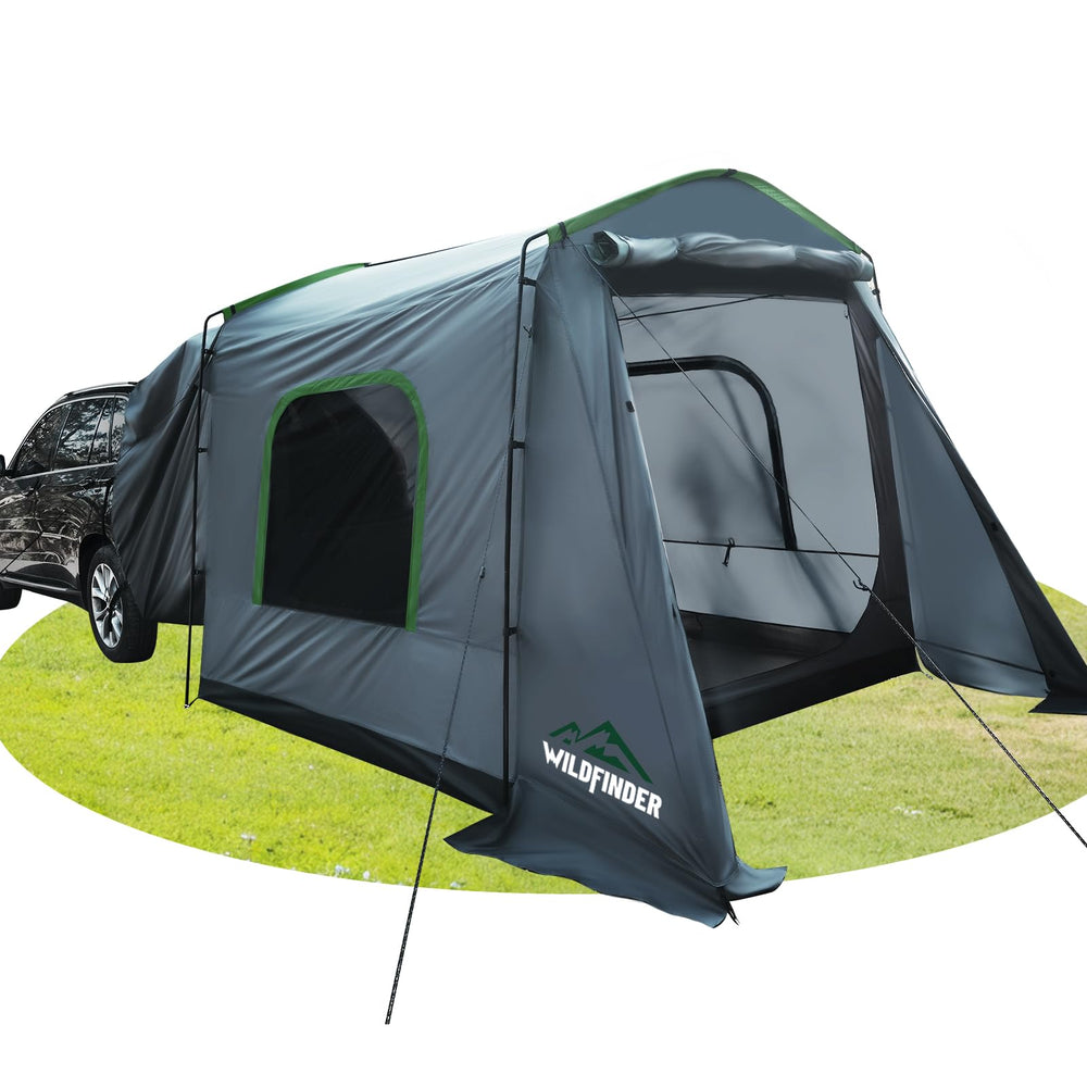 WildFinder SUV Tent exterior door view showing spacious entry for family camping comfort.