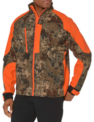 Wildfowler men's soft shell jacket in digital camo front view, weather-ready for upland hunting.