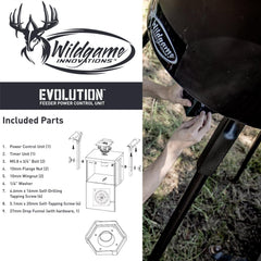 Wildgame Evolution Feeder demonstrates 30-foot range for wide coverage.
