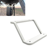 WildGame leg bracket for feeder close-up, sturdy metal build and outdoor stability.