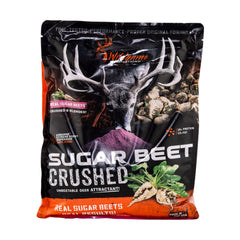 Wildgame Innovations Sugar Beet Crushed container demonstrates year-round attractant appeal.
