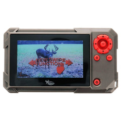 Wildgame Innovations Trail Pad Swipe field view shows footage instantly in rugged conditions.