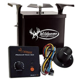 Wildgame Innovations Trophy Hunter 6V feeder cover—weather-ready powder-coated steel.