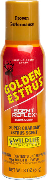 Wildlife Research Center 404-3 Golden Estrus Spray bottle for field scenting with premium doe urine.