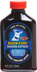 Wildlife Research Center Buck-Fire Raging Estrus bottle attracts mature bucks during rut.
