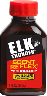 Wildlife Research Center Elk Thunder Scent packaging shown for quick identification