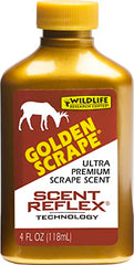 Wildlife Research Center Golden Scrape bottle (4 oz) ready for scent deployment