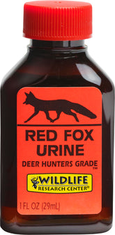 Wildlife Research Center Red Fox Urine Spray 1 oz bottle front helps mask human scent during hunts.