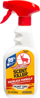 Wildlife Research Center Scent Killer spray bottle front view for odor control on gear