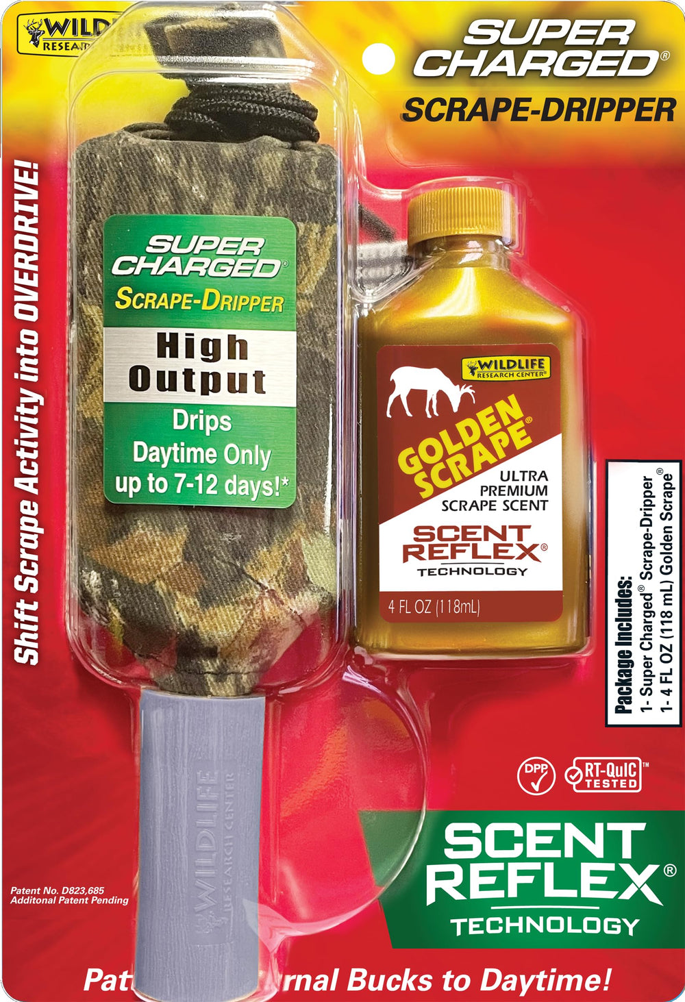 Wildlife Research Center Scrape-Dripper on a tree promotes daytime deer visits