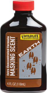 Wildlife Research Center X-tra Earth Scent spray bottle ready for field scenting