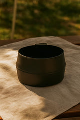 Wildo Fold-a-Cup Black Large shows 8 oz capacity for portable use