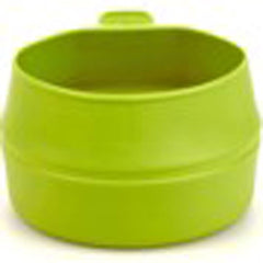 Wildo Fold-A-Cup Small lime green open cup for camping, portable hydration on the go