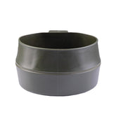 Wildo Mil-Tec Fold-a-Cop 600ml Olive mug open for coffee on trail